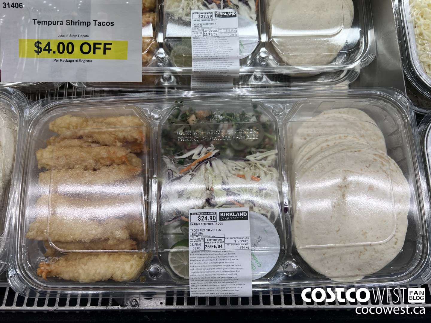 31406 TEMPURA SHRIMP TACOS ($4.00 INSTANT SAVINGS)