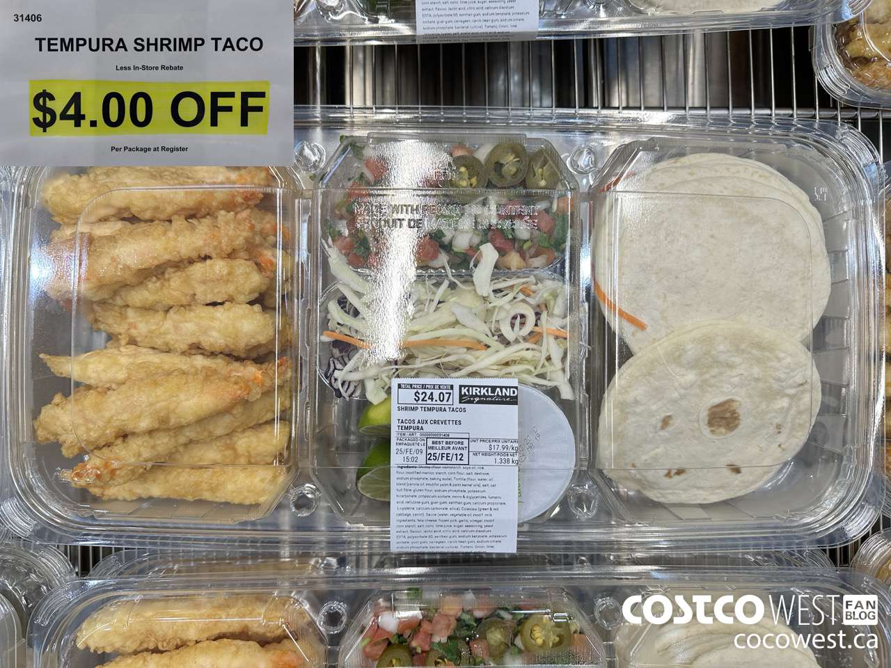 31406 TEMPURA SHRIMP TACOS ($4.00 INSTANT SAVINGS)