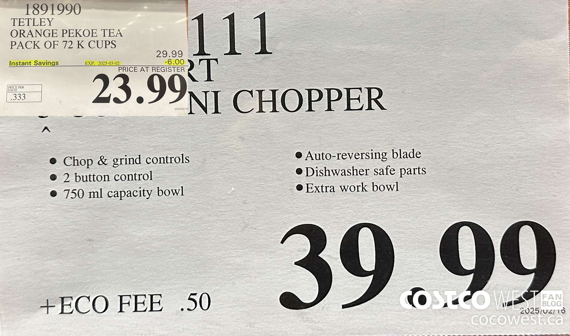 1891990 TETLEY ORANGE PEKOE TEA PACK OF 72 K CUPS ($6.00 INSTANT SAVINGS EXPIRES ON 2025-03-02) $23.99