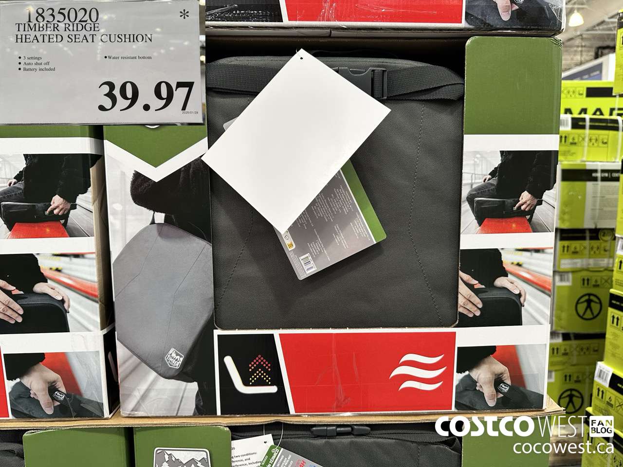 1835020 TIMBER RIDGE HEATED SEAT CUSHION $39.97