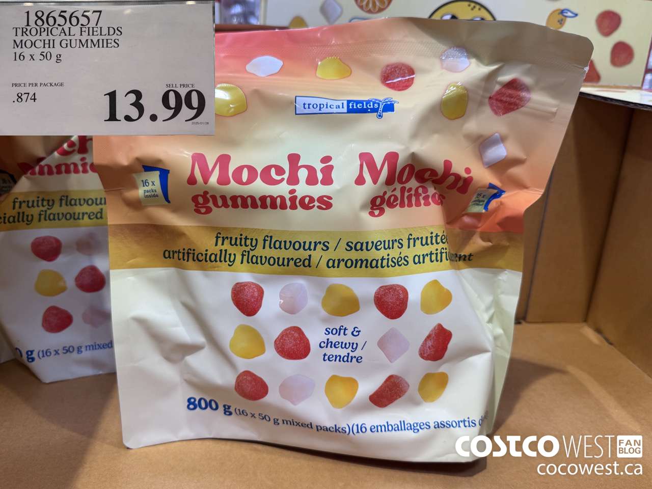 1865657 TROPICAL FIELDS MOCHI GUMMIES 16 X 50G $13.99