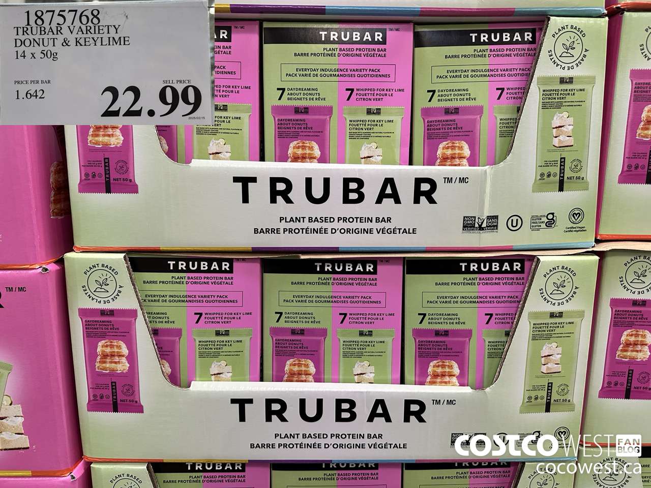 1875768 TRUBAR VARIETY DONUT & KEYLIME 14 X 50G $22.99