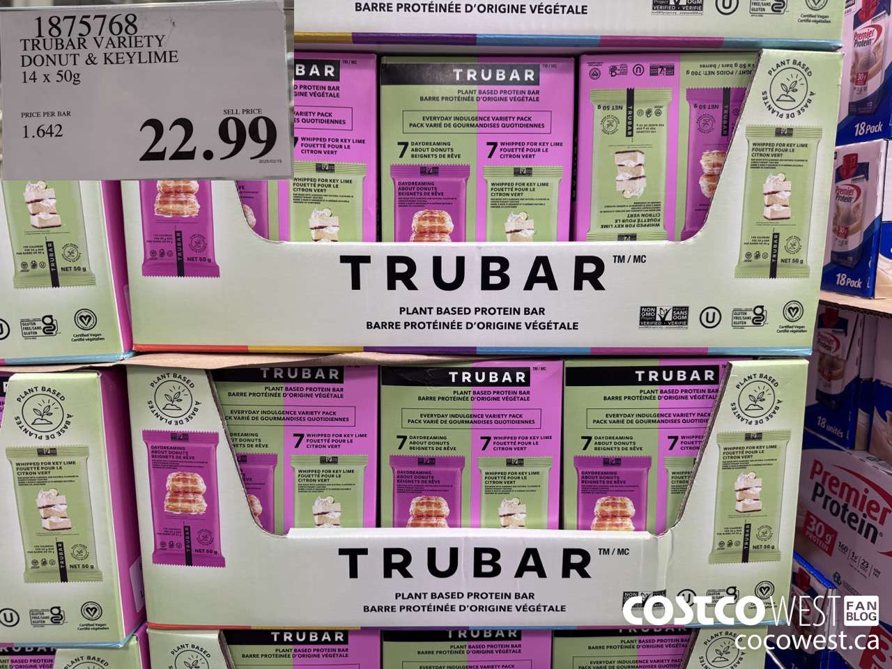 1875768 TRUBAR VARIETY DONUT & KEYLIME 14 X 50G $22.99