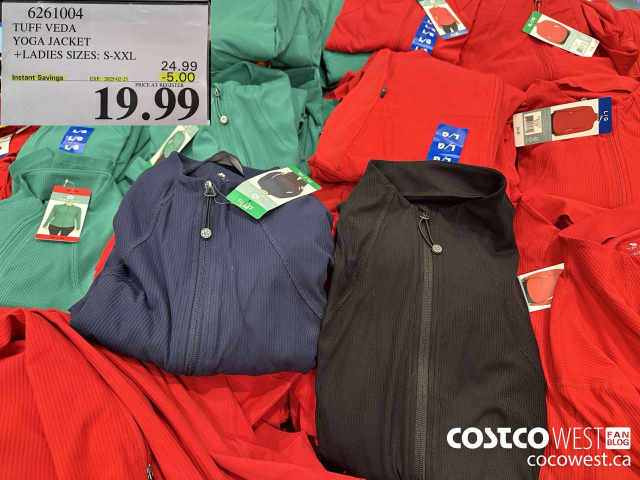 6261004 TUFF VEDA YOGA JACKET LADIES SIZES S-XXL ($5.00 INSTANT SAVINGS EXPIRES ON 2025-02-23) $19.99