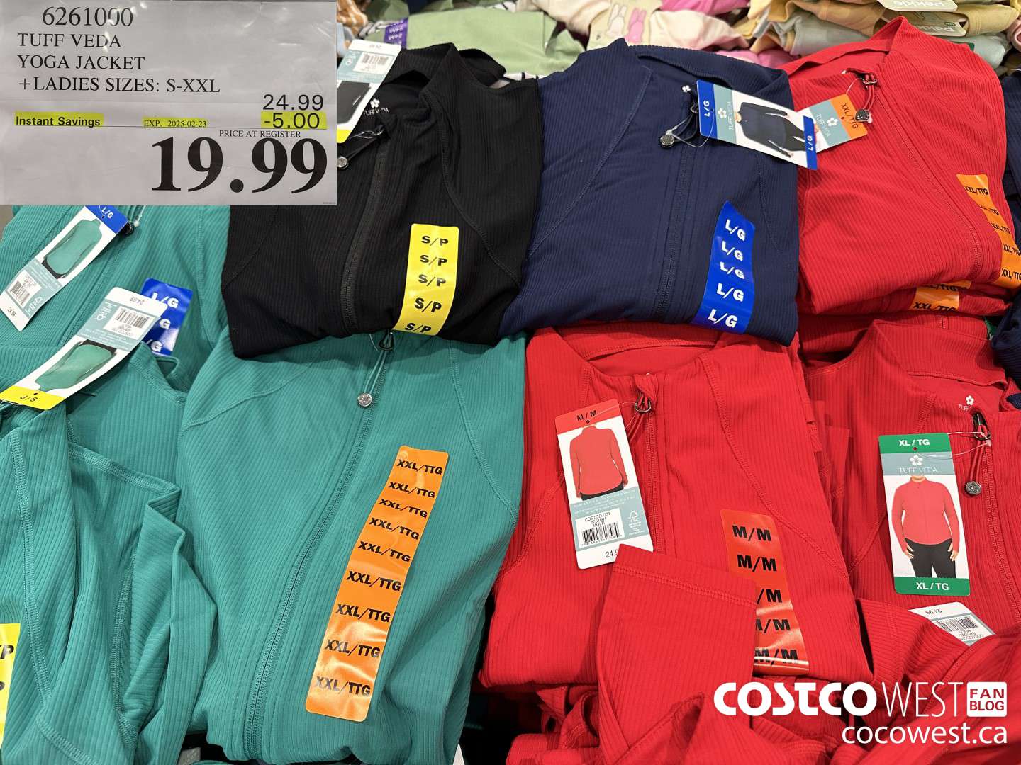 6261000 TUFF VEDA YOGA JACKET LADIES SIZES S-XXL ($5.00 INSTANT SAVINGS EXPIRES ON 2025-02-23) $19.99