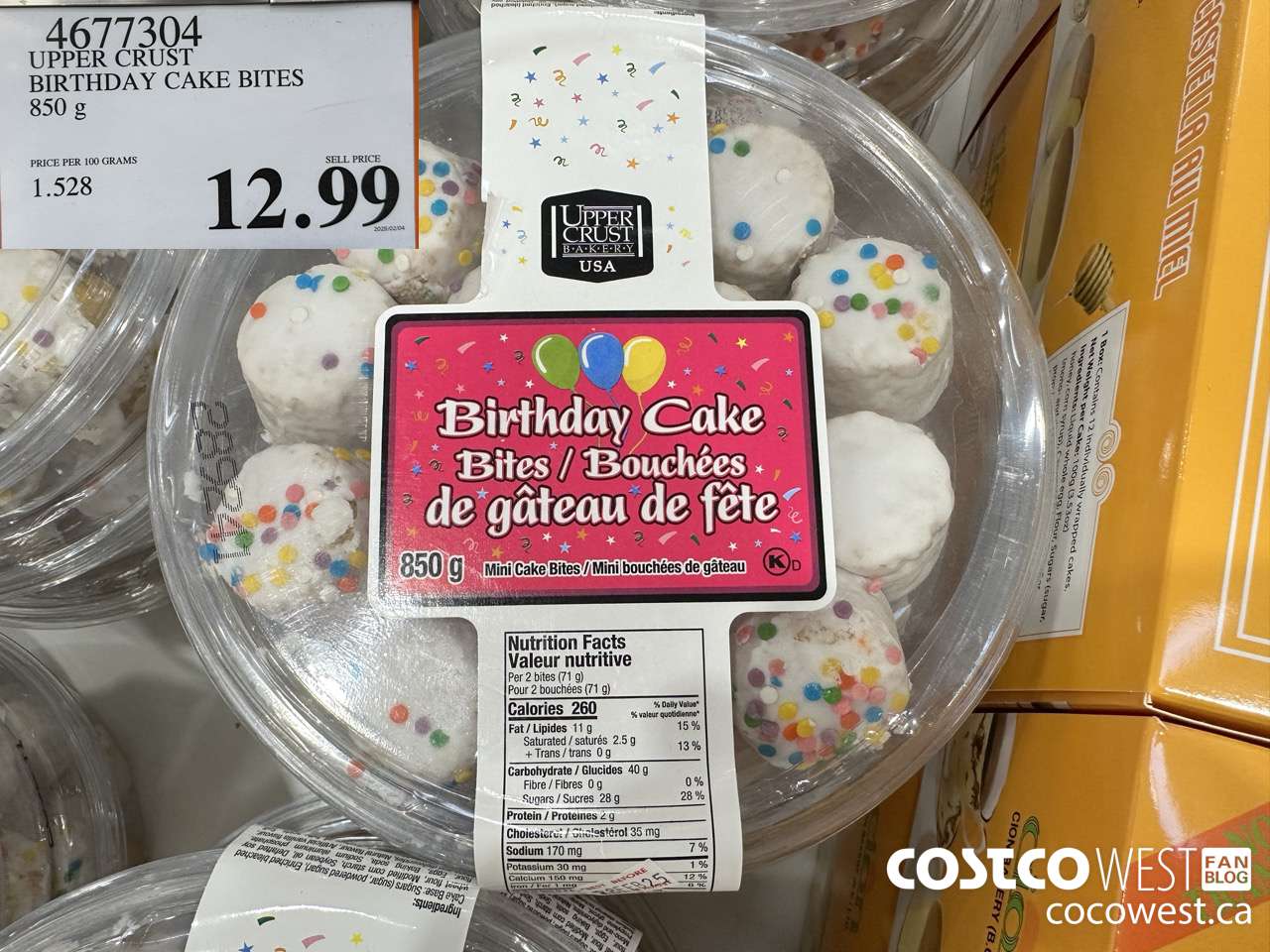4677304 UPPER CRUST BIRTHDAY CAKE BITES $12.99