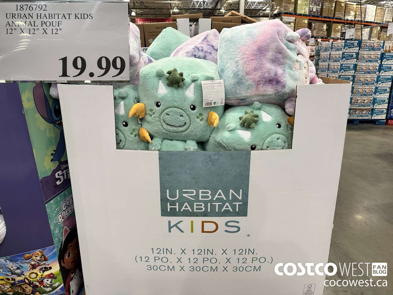 1876792 URBAN HABITAT KIDS ANIMAL POUF 12