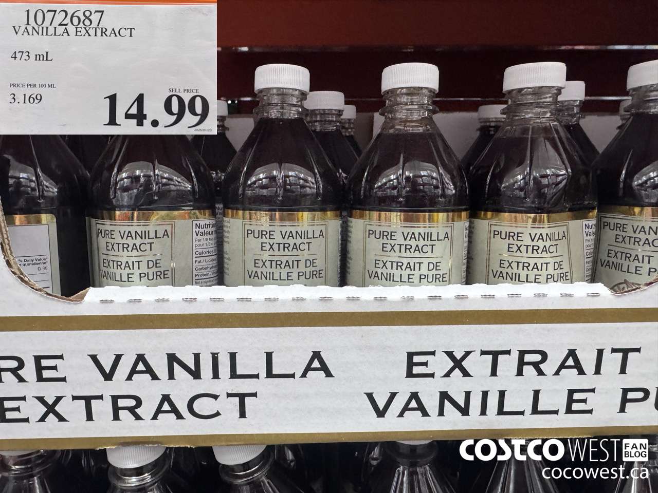 1072687 VANILLA EXTRACT 473 ML $14.99