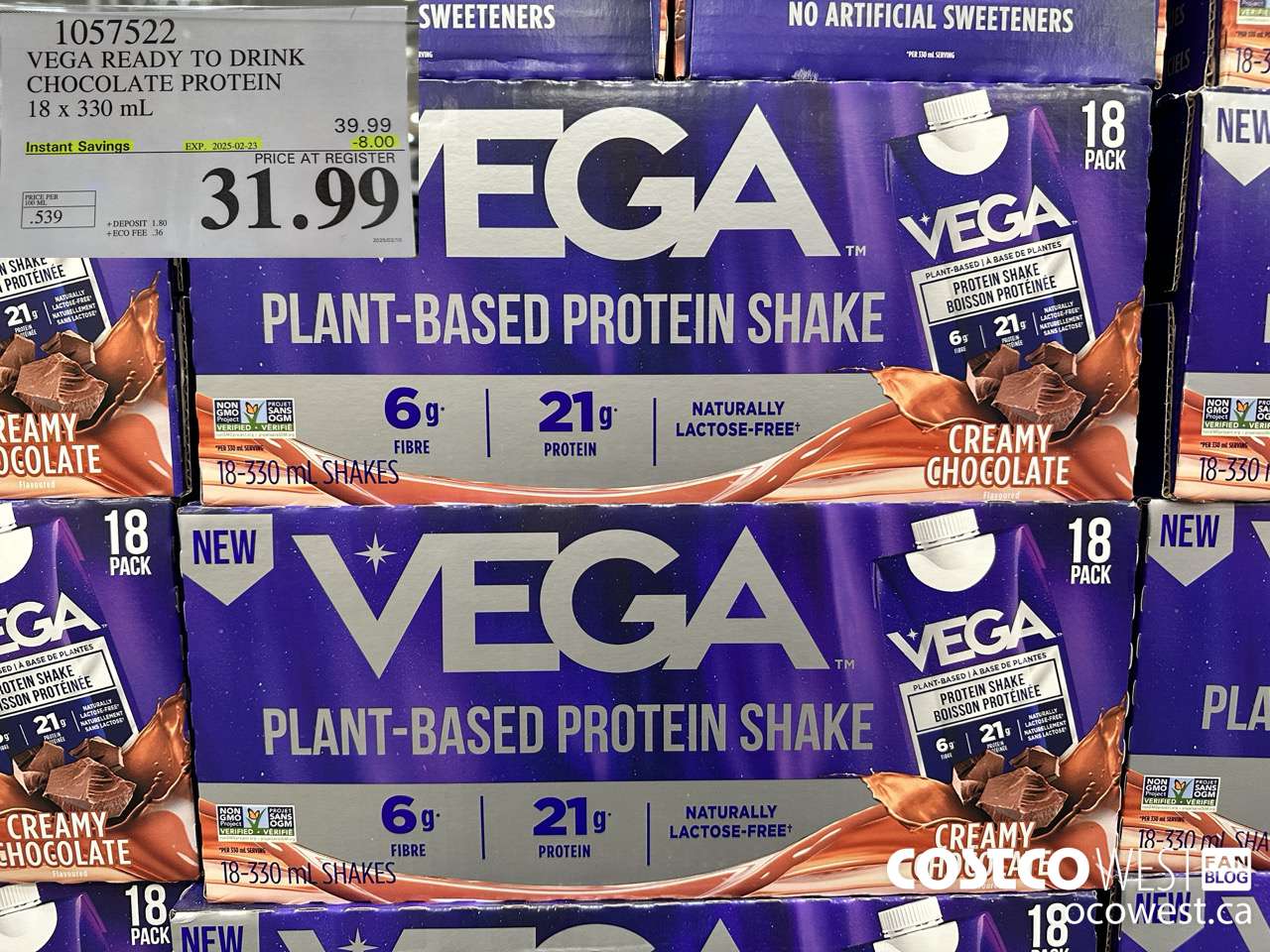 1057522 VEGA READY TO DRINK CHOCOLATE PROTEIN 1 X 330ML ($8.00 INSTANT SAVINGS EXPIRES ON 2025-02-23) $31.99