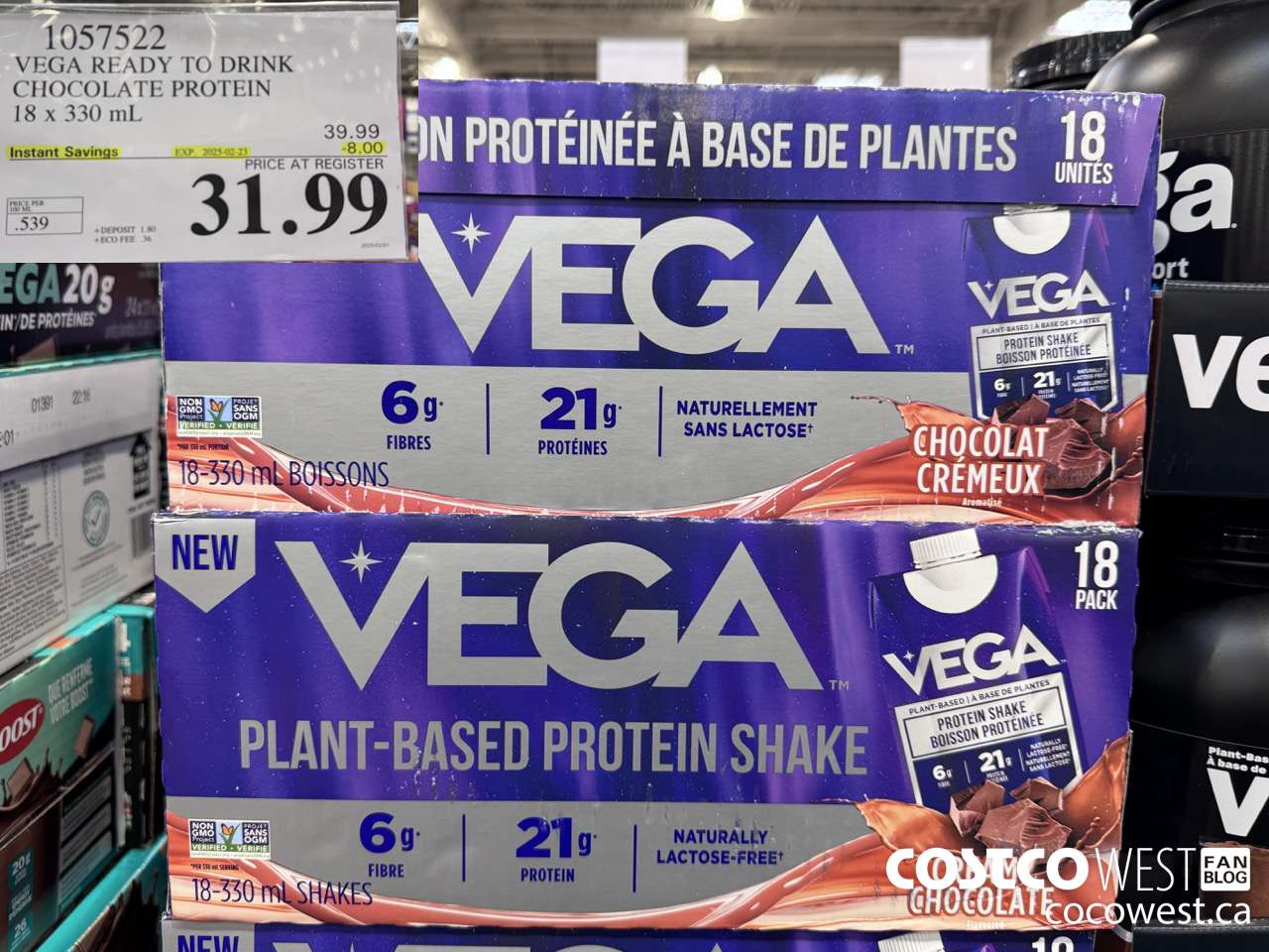1057522 VEGA READY TO DRINK CHOCOLATE PROTEIN 1 X 330ML ($8.00 INSTANT SAVINGS EXPIRES ON 2025-02-23) $31.99