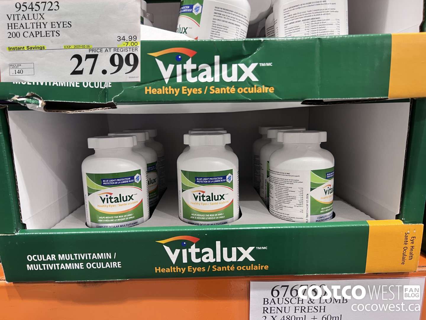 9545723 VITALUX HEALTHY EYES 200 CAPLETS ($7.00 INSTANT SAVINGS EXPIRES ON 2025-02-16) $27.99