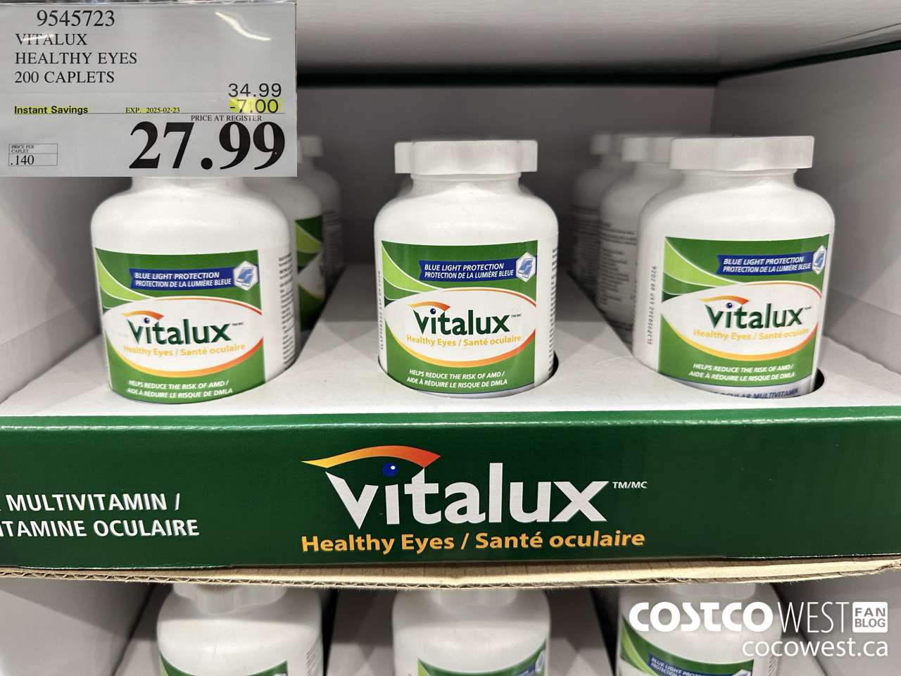 9545723 VITALUX HEALTHY EYES 200 CAPLETS ($7.00 INSTANT SAVINGS EXPIRES ON 2025-02-23) $27.99