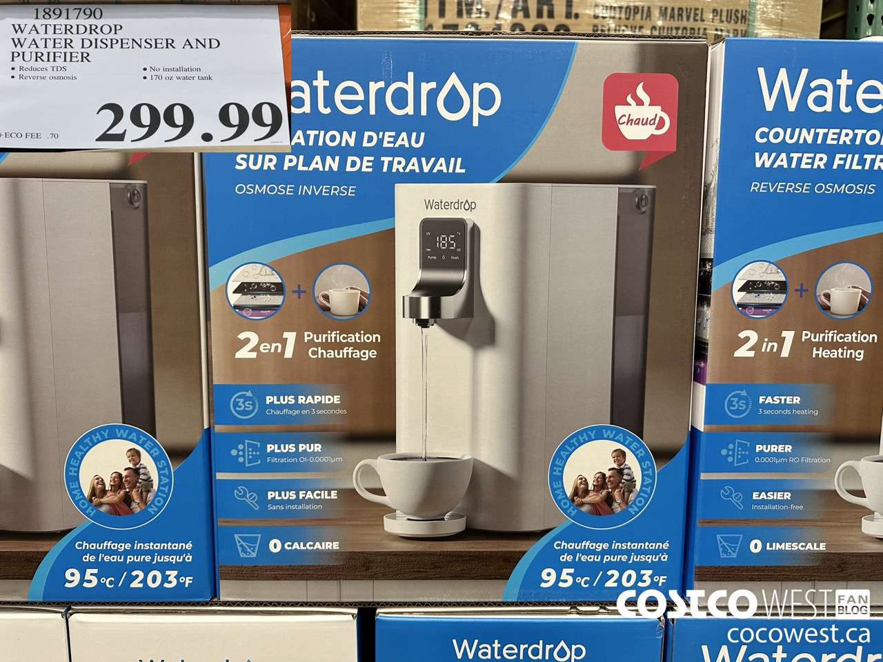 1891790 WATERDROP WATER DISPENSER AND PURIFIER $299.99
