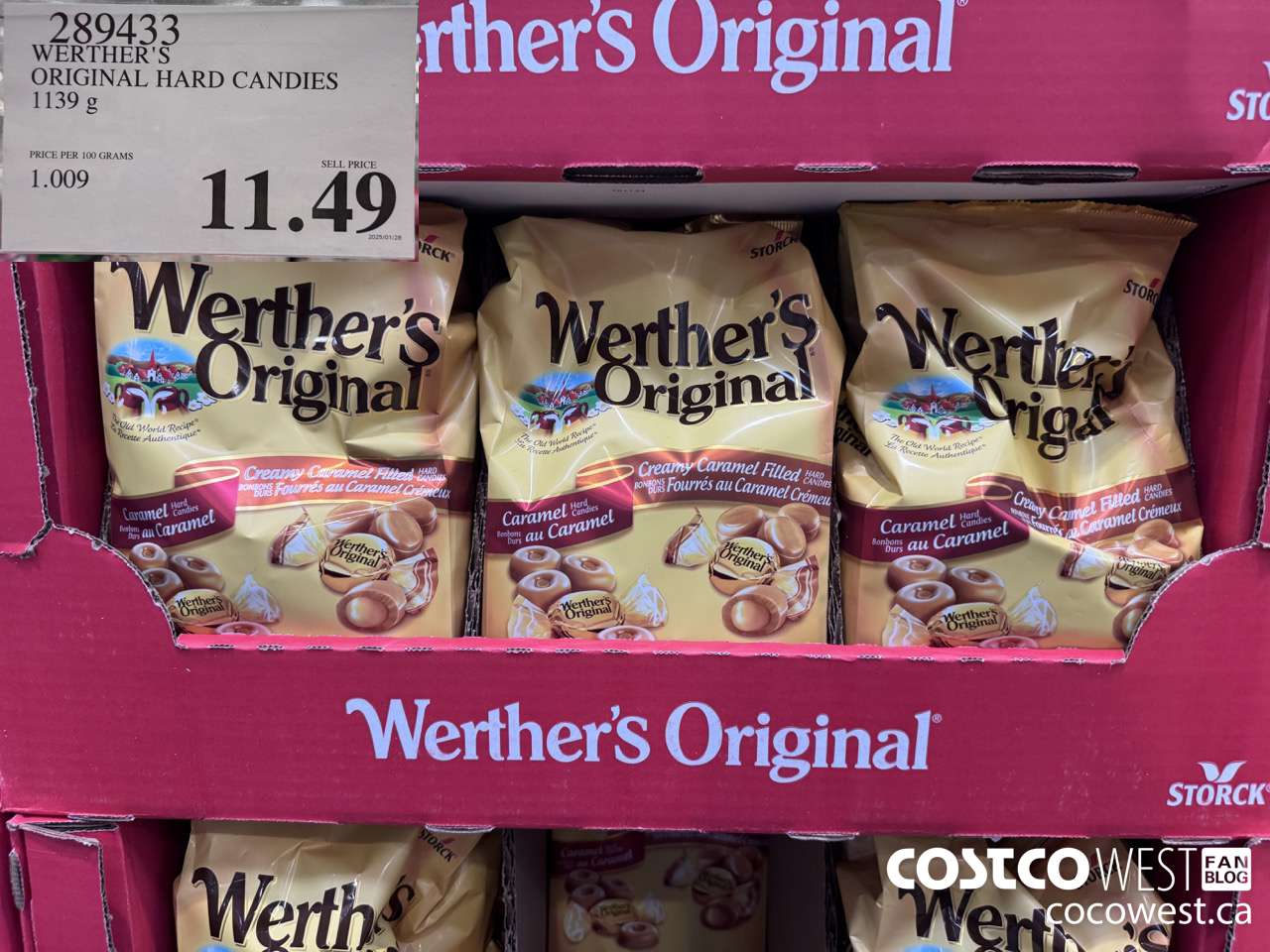 289433 WERTHER'S ORIGINAL HARD CANDIES 1139G $11.49