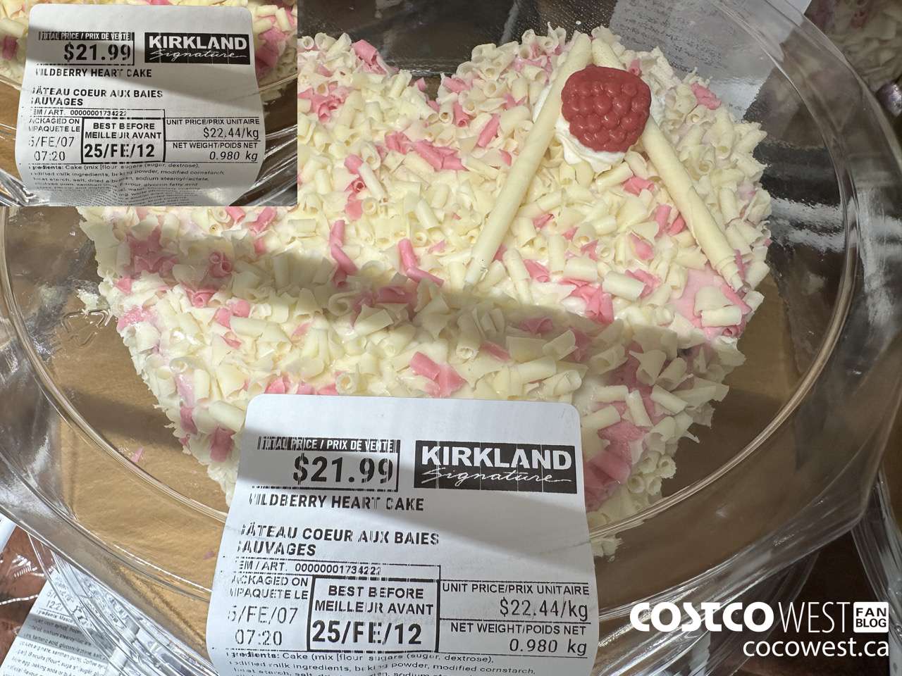 1734222 WILDBERRY HEART CAKE $21.99