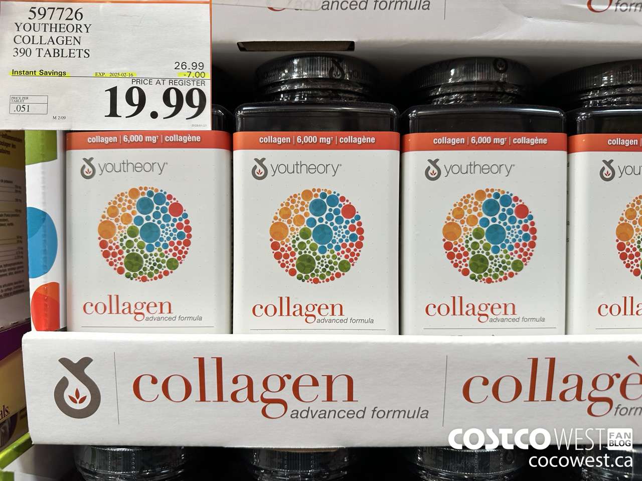 597726 YOUTHEORY COLLAGEN 390 TABLETS ($7.00 INSTANT SAVINGS EXPIRES ON 2025-02-16) $19.99