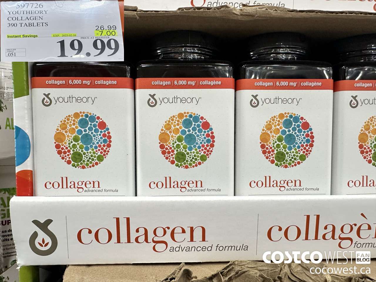 597726 YOUTHEORY COLLAGEN 390 TABLETS ($7.00 INSTANT SAVINGS EXPIRES ON 2025-02-16) $19.99
