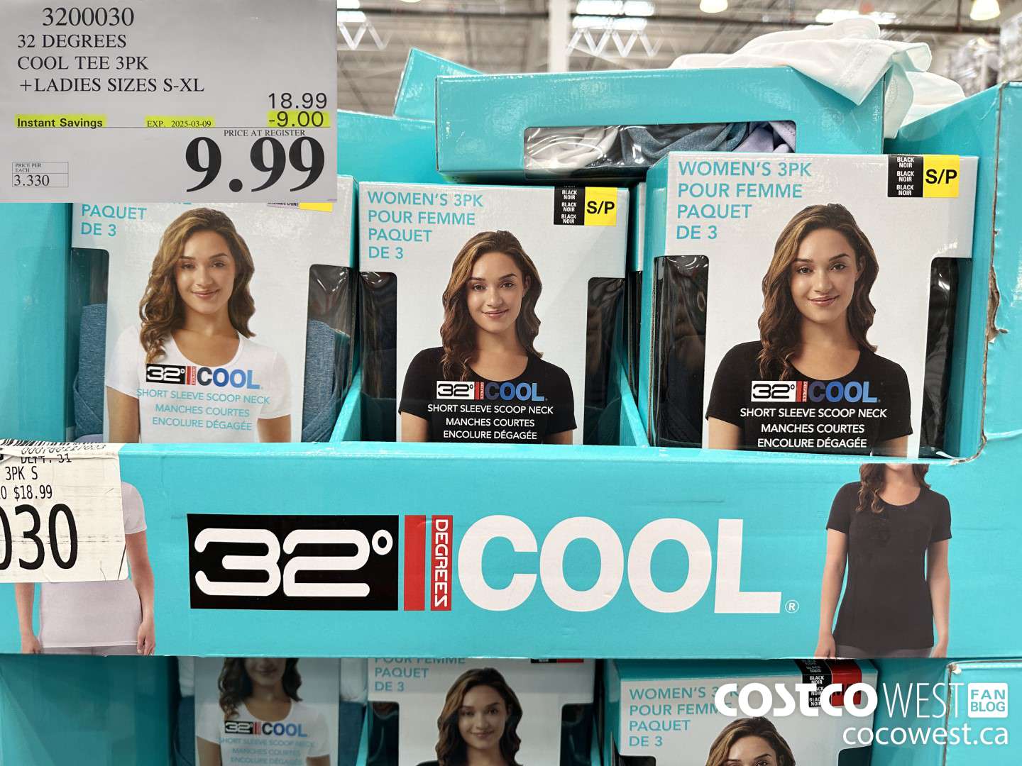 3200030 32 DEGREES COOL TEE 3PK LADIES SIZES S-XL ($9.00 INSTANT SAVINGS EXPIRES ON 2025-03-09) $9.99