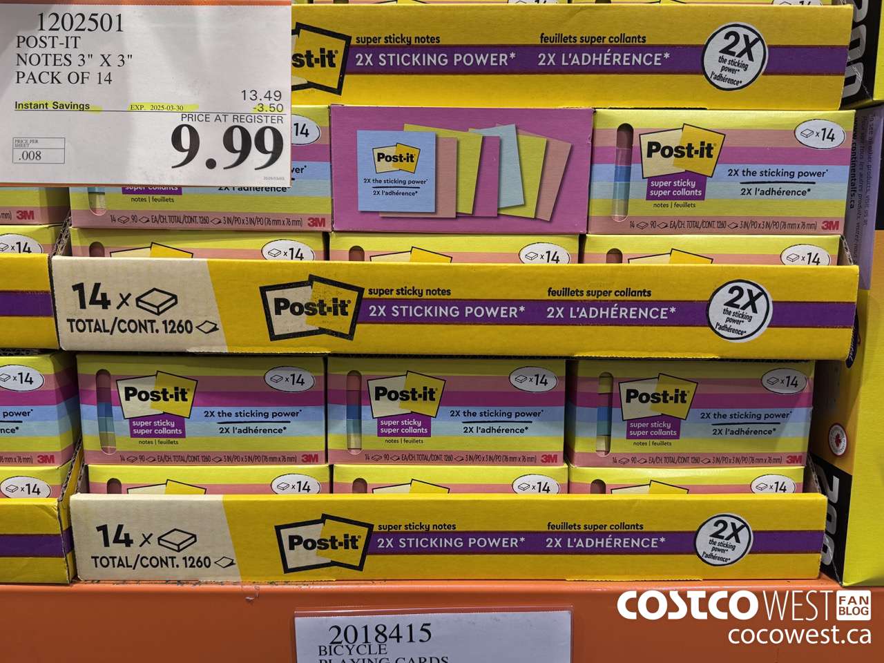 1202501 3M POST-IT NOTES 3