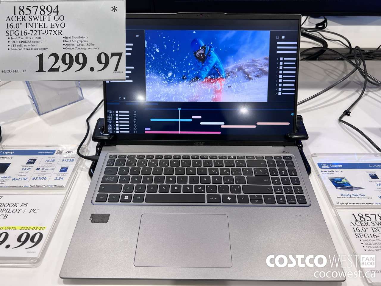 1857894 ACER SWIFT GO 16-IN INTEL EVO LAPTOP SFG16-72T-97XR $1299.97