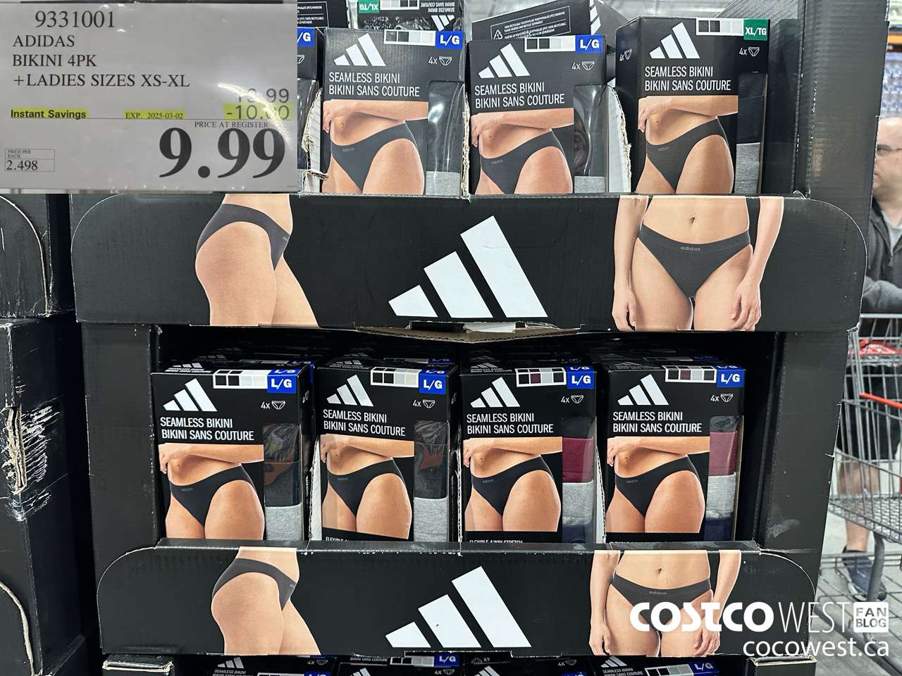 9331001 ADIDAS BIKINI 4PK LADIES SIZES S-XL ($10.00 INSTANT SAVINGS EXPIRES ON 2025-03-02) $9.99