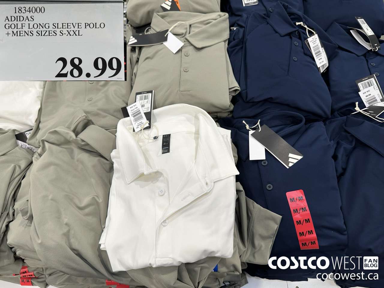 1834000 ADIDAS GOLF LONG SLEEVE POLO MENS SIZES S-XXL $28.99