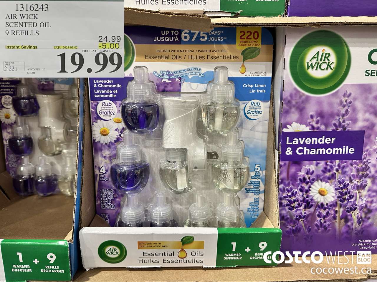 1316243 AIR WICK SCENTED OIL 9 REFILLS ($5.00 INSTANT SAVINGS EXPIRES ON 2025-03-02) $19.99