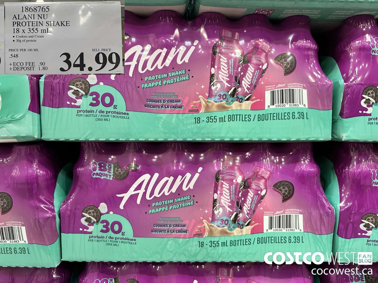 1868765 ALANI NU PROTEIN SHAKE 18 X 355ML $34.99