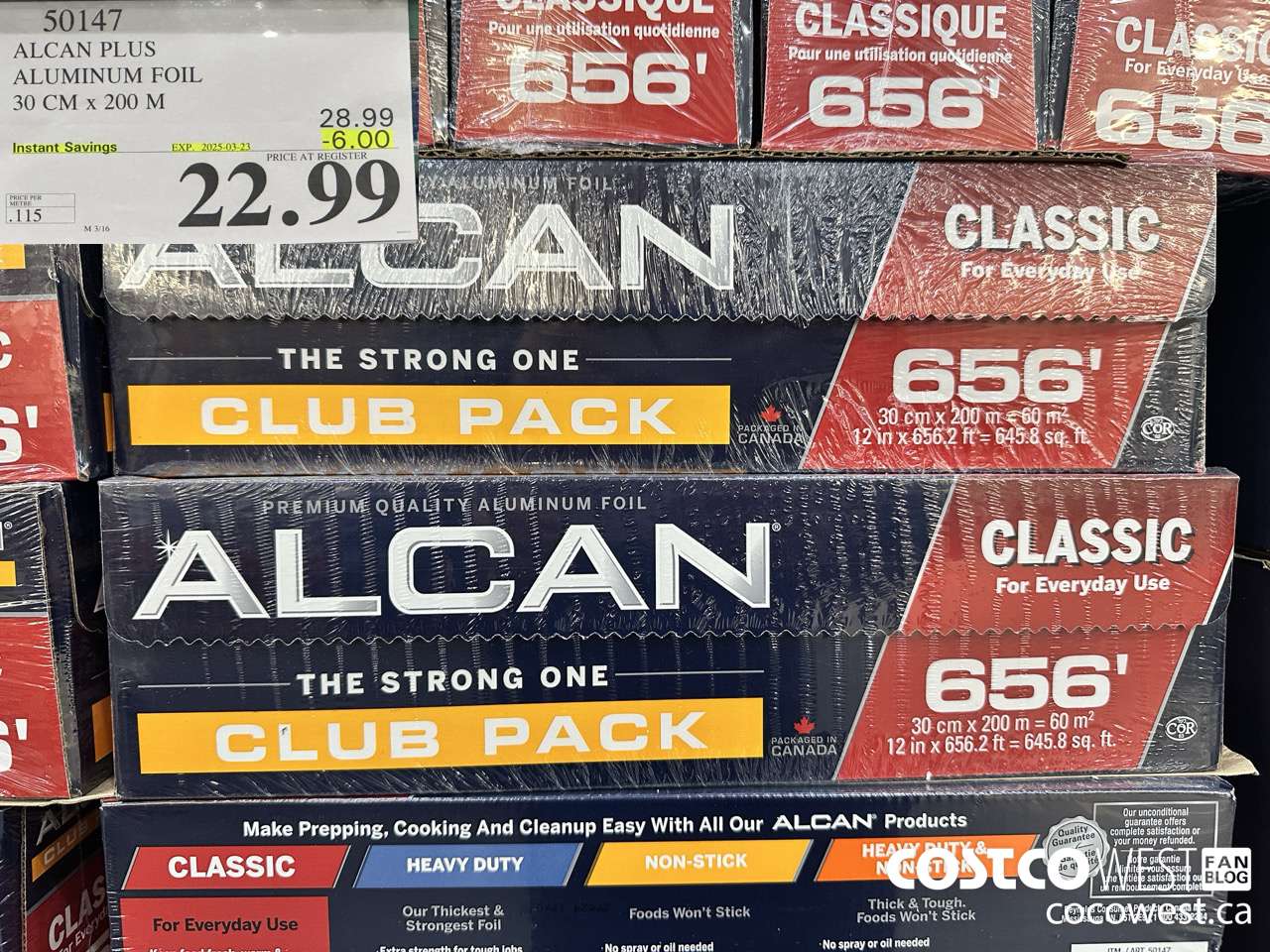 50147 ALCAN PLUS ALUMINUM FOIL 30 cm x 200 m ($6.00 INSTANT SAVINGS EXPIRES ON 2025-03-23) $22.99