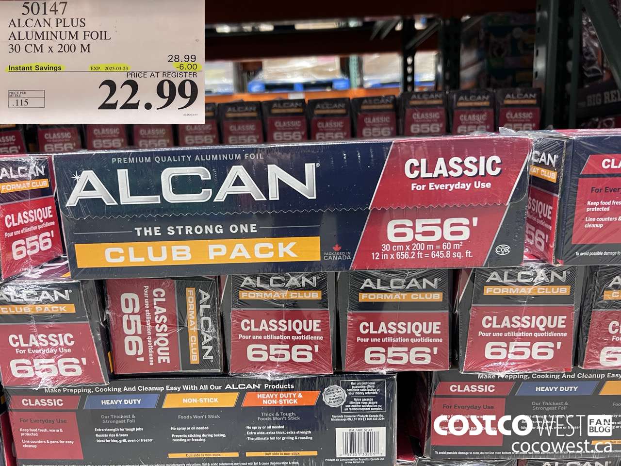 50147 ALCAN PLUS ALUMINUM FOIL 30 cm x 200 m ($6.00 INSTANT SAVINGS EXPIRES ON 2025-03-23) $22.99