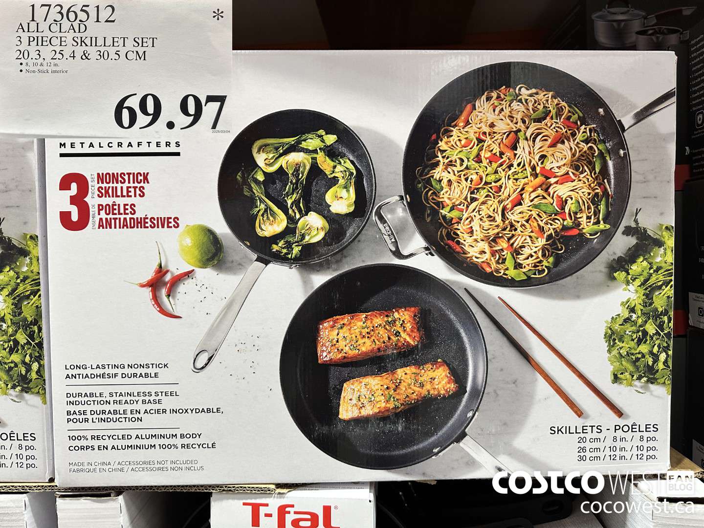 1736512 ALL-CLAD NON-STICK SKILLET 3-PIECE SET $69.97