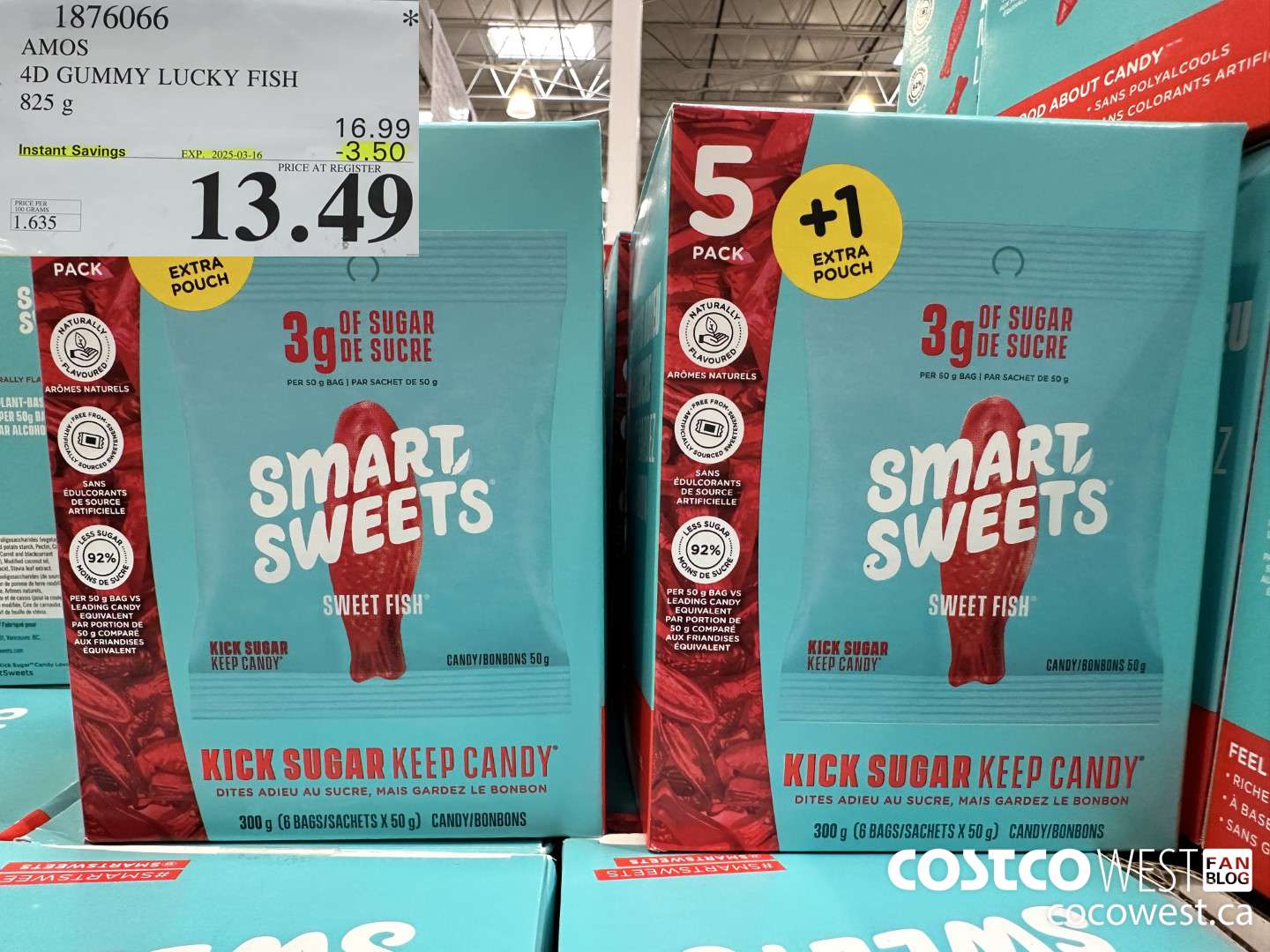 1876066 AMOS 4D GUMMY LUCKY FISH 825 g ($3.50 INSTANT SAVINGS EXPIRES ON 2025-03-16) $13.49