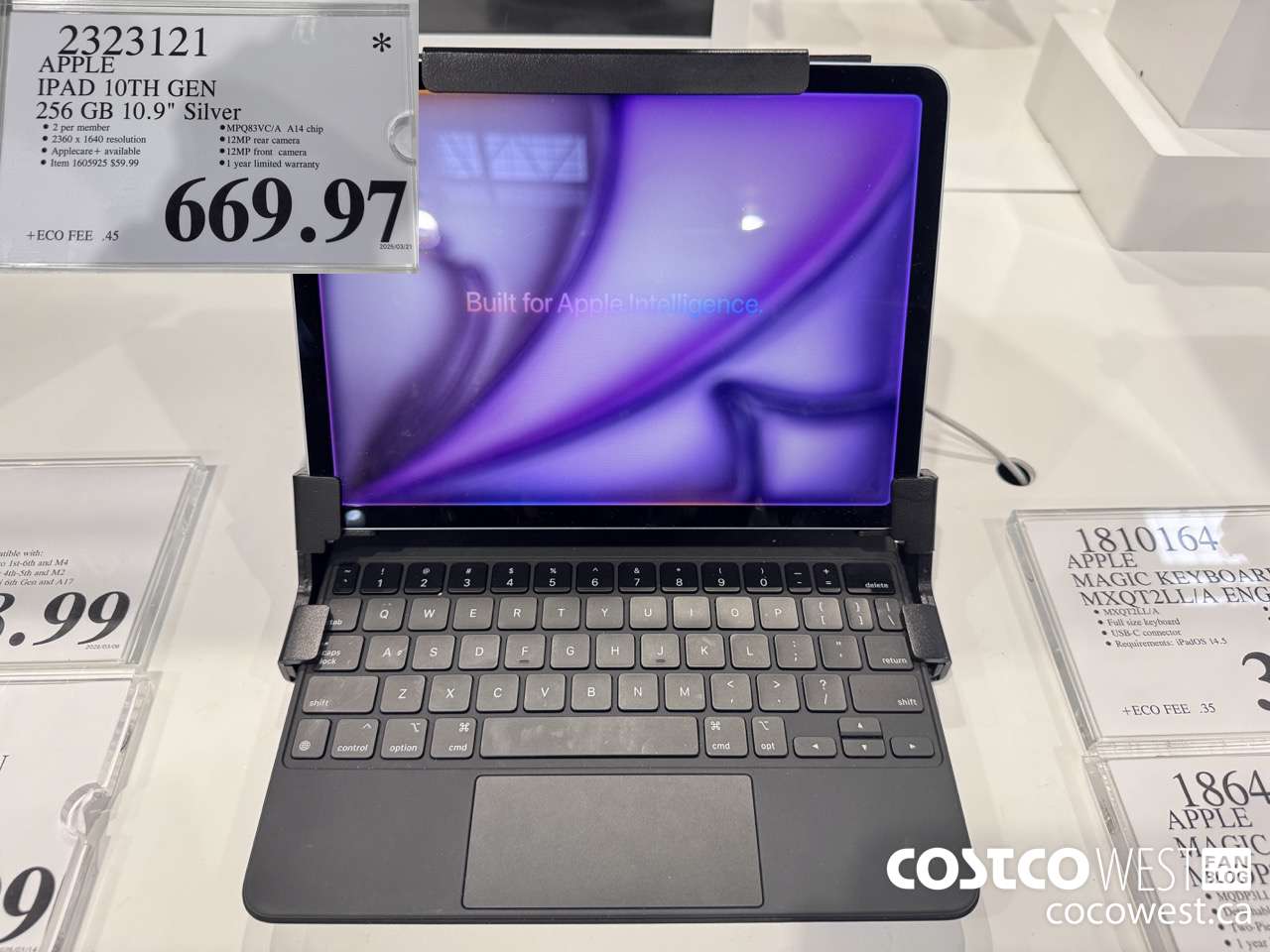 2323121 APPLE IPAD 10TH GEN 256GB SILVER MPQ83VC/A $669.97