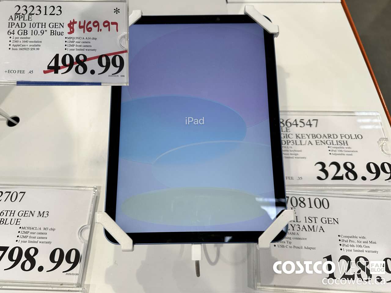 2323123 APPLE IPAD 10 64GB BLUE MPQ13VC/A $469.97