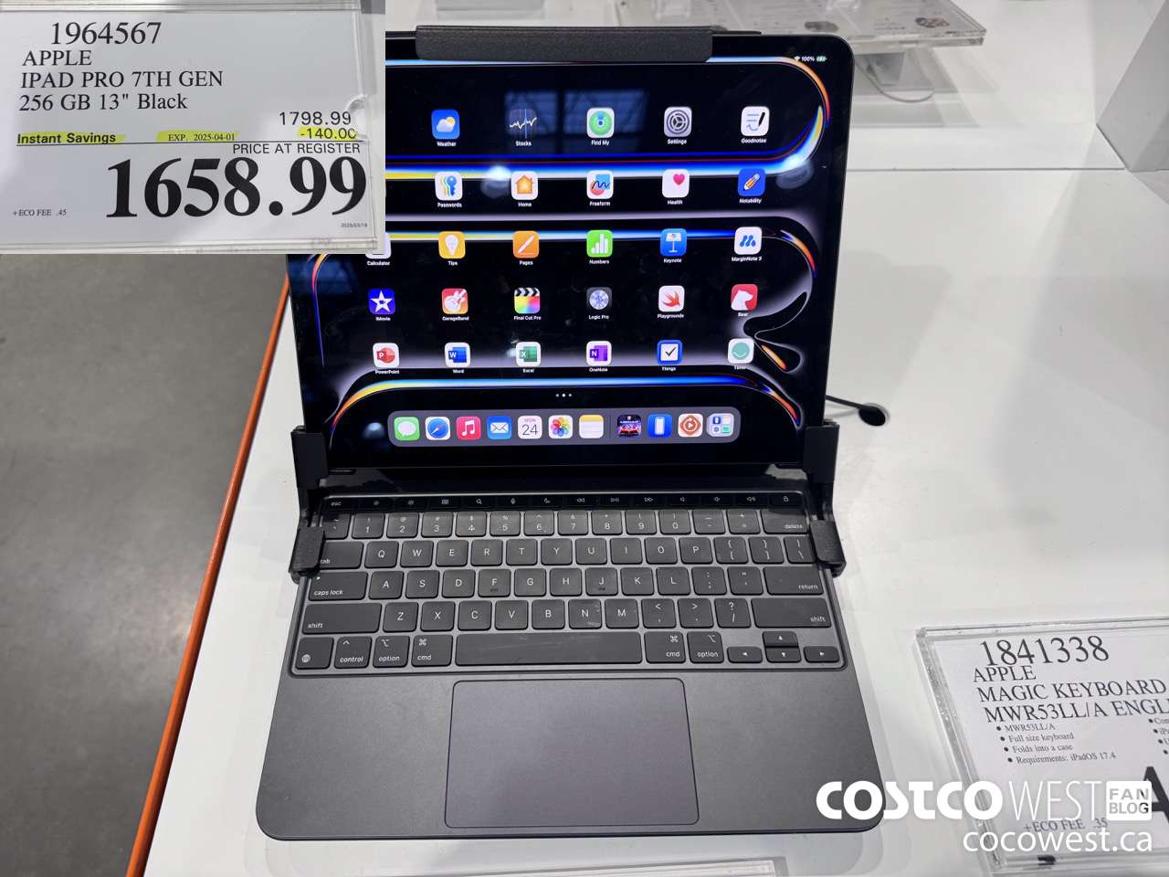 1964567 APPLE IPAD PRO 7TH GEN 256GB 13 IN BLACK ($140.00 INSTANT SAVINGS EXPIRES ON 2025-04-01) $1658.99