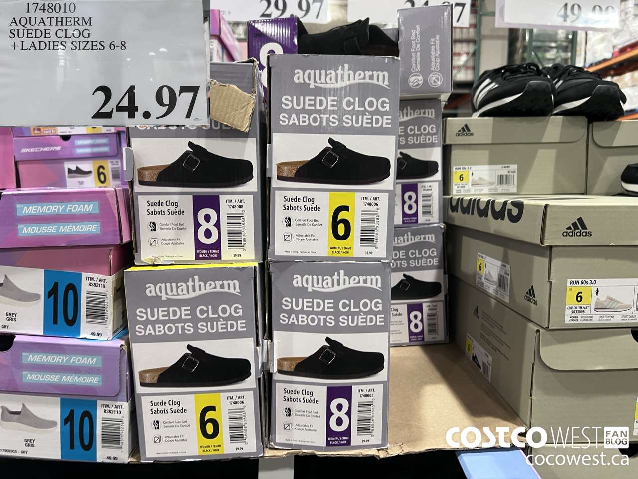 1748010 AQUATHERM SUEDE CLOG LADIES SIZES 6-8 $24.97