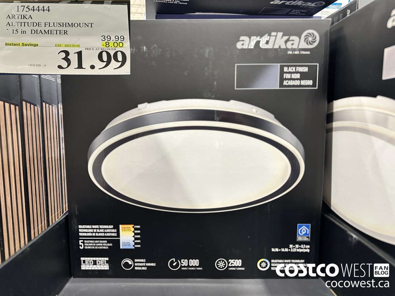 1754444 ARTIKA ALTITUDE FLUSHMOUNT 15IN DIAMETER ($8.00 INSTANT SAVINGS EXPIRES ON 2025-03-02) $31.99