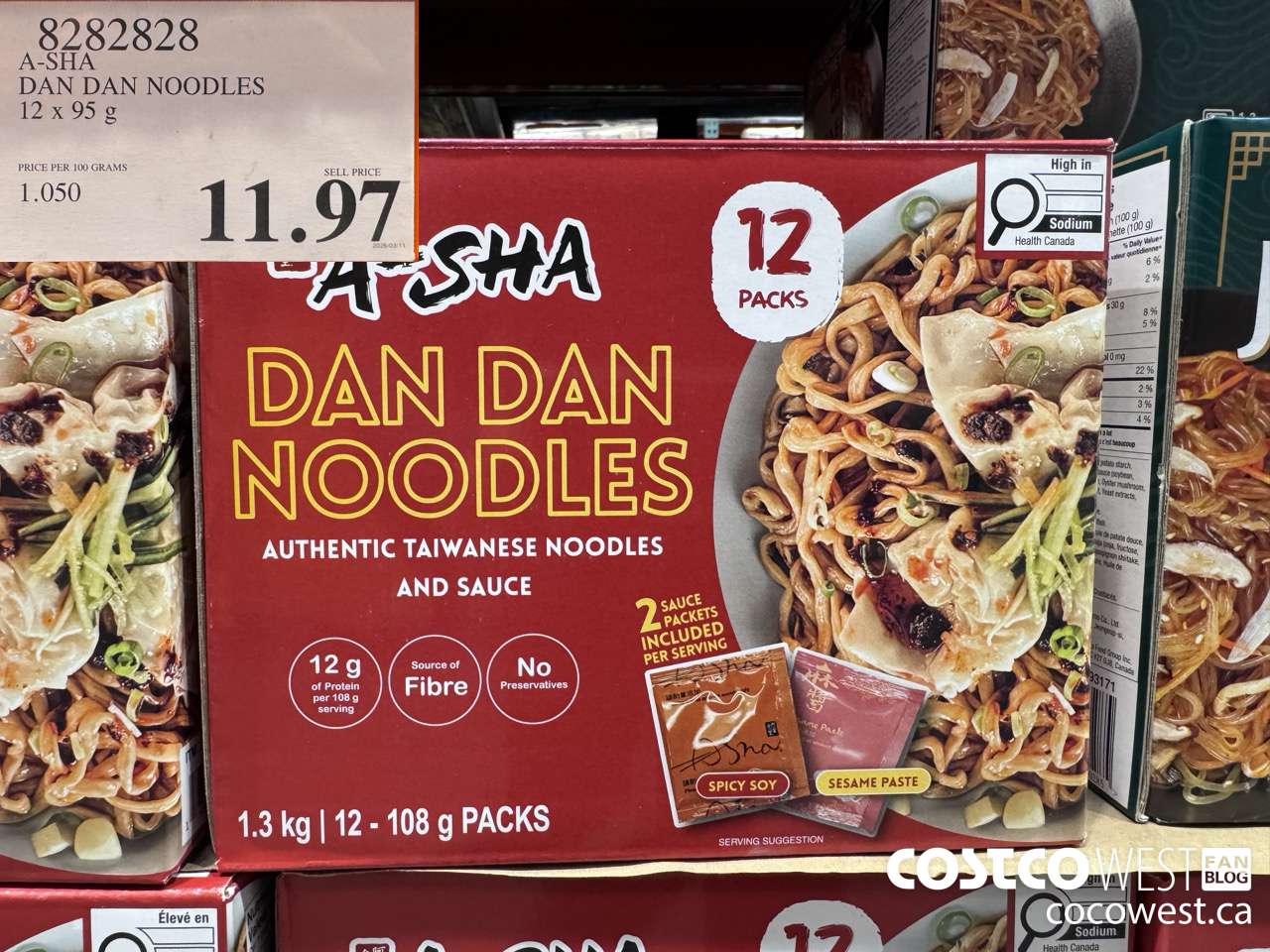 8282828 A-SHA DAN DAN NOODLES 12 X 95G $11.97