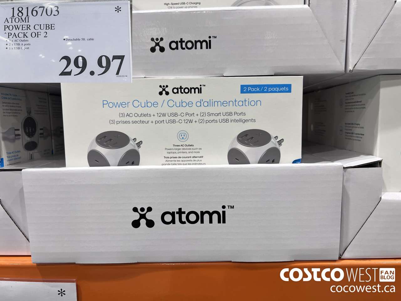 1816703 ATOMI POWER CUBE PACK OF 2 $29.97