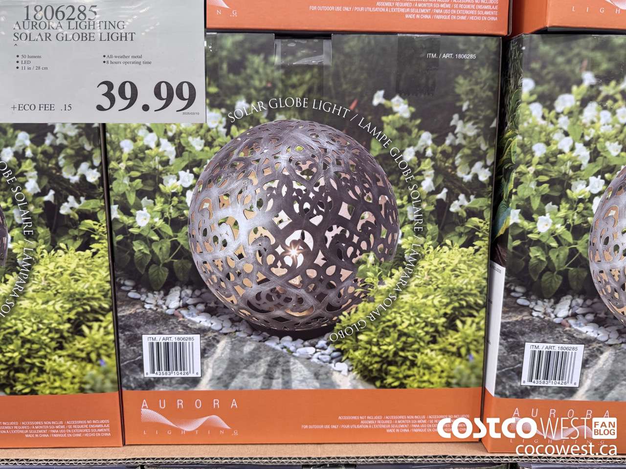 1806285 AURORA LIGHTIN SOLAR GLOBE LIGHT $39.99