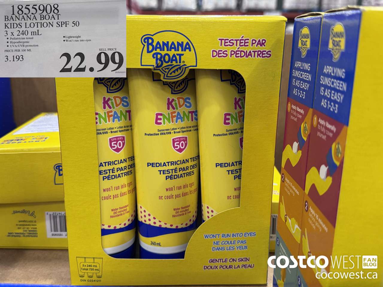 1855908 BANANA BOAT KIDS LOTION SPF 50 3 X 240ML $22.99