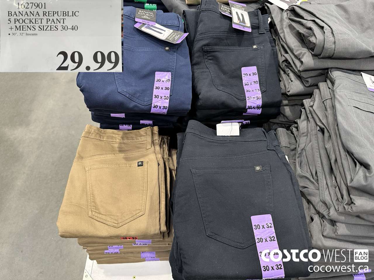 1627901 BANANA REPUBLIC 5 POCKET PANT MENS SIZES 30-40 $29.99