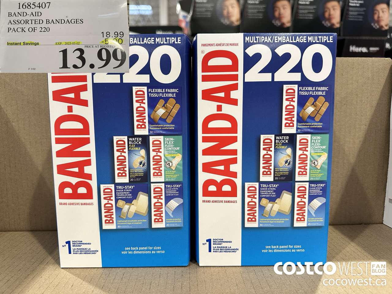 1685407 BAND-AID ASSORTED BANDAGES PACK OF 220 ($5.00 INSTANT SAVINGS EXPIRES ON 2025-03-02) $13.99