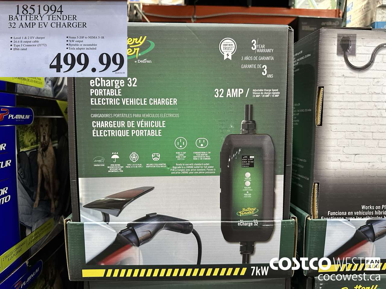 1851994 BATTERY TENDER 32 AMP EV CHARGER $499.99