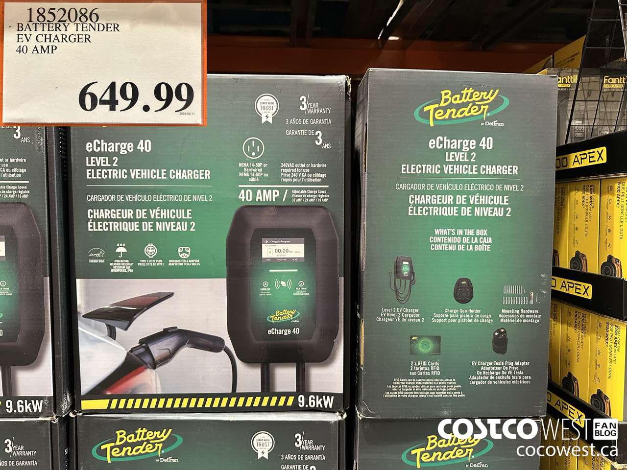 1852086 BATTERY TENDER EV CHARGER 40 AMP $649.99