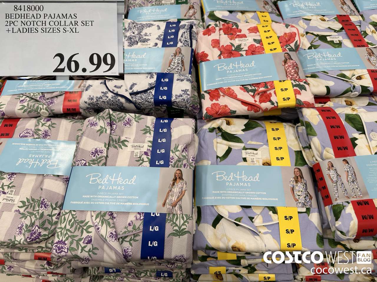 8418000 BEDHEAD PAJAMAS 2PC NOTCH COLLAR SET LADIES SIZES S-XL $26.99