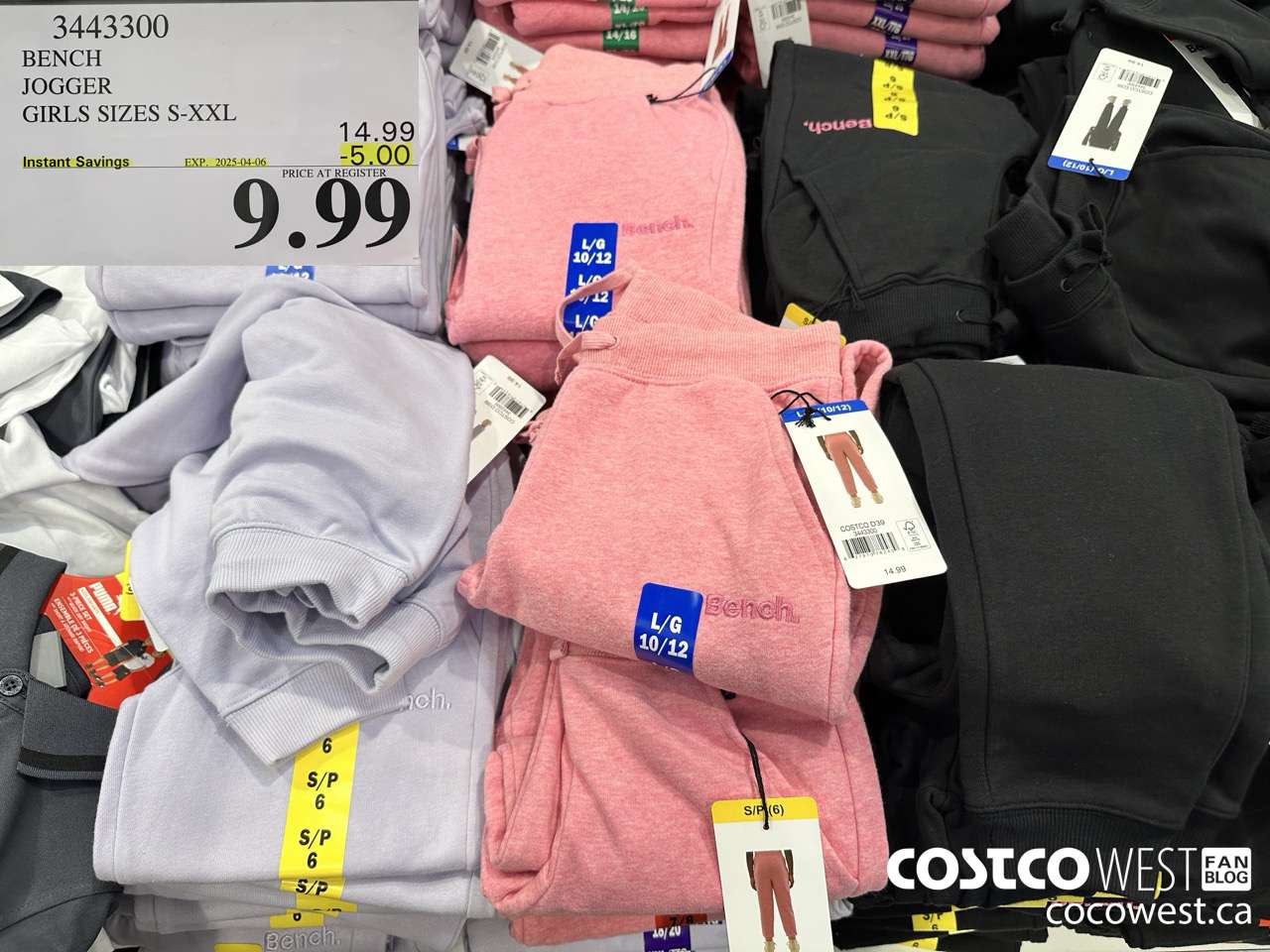 3443300 BENCH JOGGER GIRLS SIZES S-XXL ($5.00 INSTANT SAVINGS EXPIRES ON 2025-04-06) $9.99