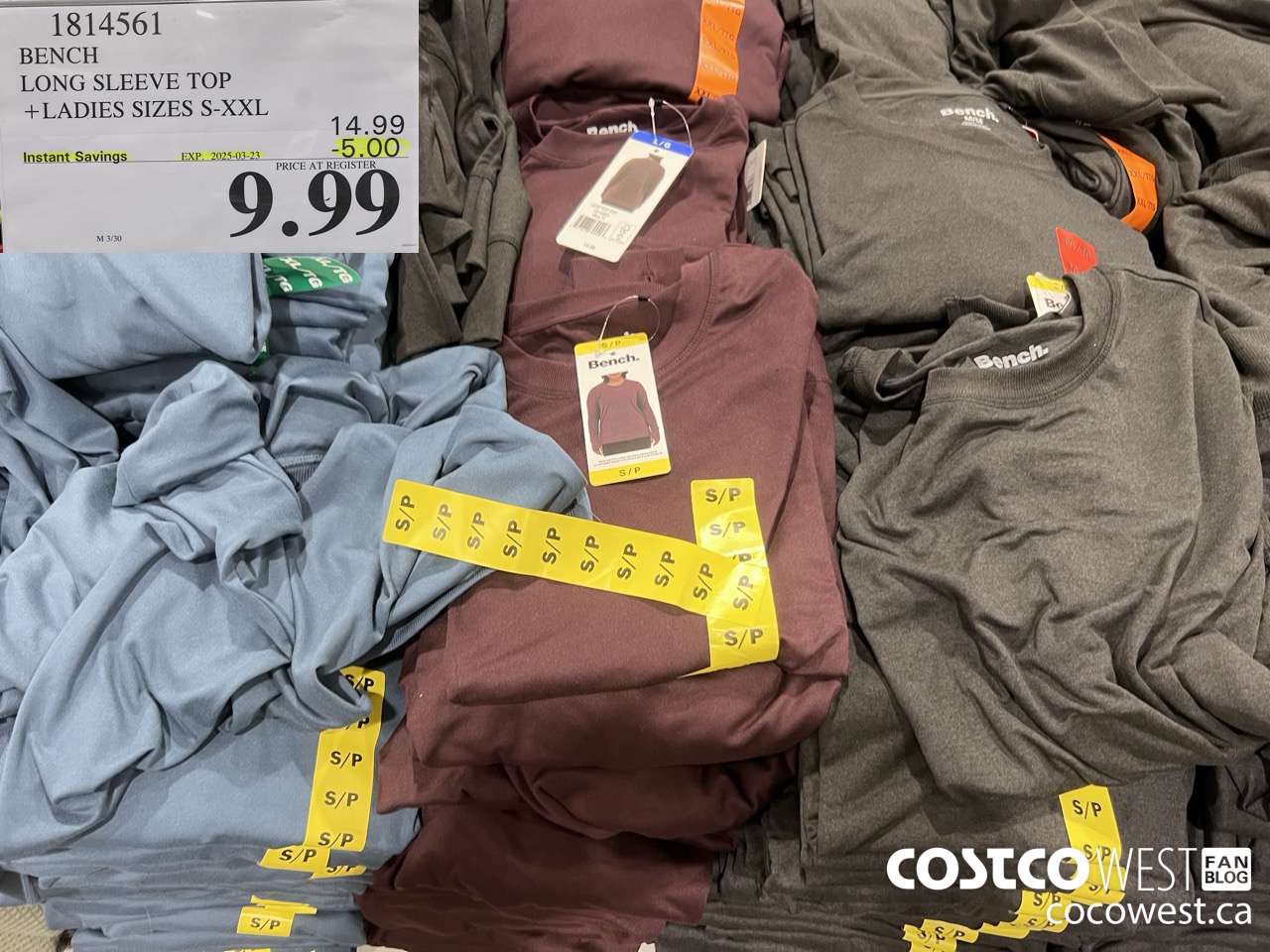 1814561 BENCH LONG SLEEVE TOP LADIES SIZES S-XXL ($5.00 INSTANT SAVINGS EXPIRES ON 2025-03-23) $9.99