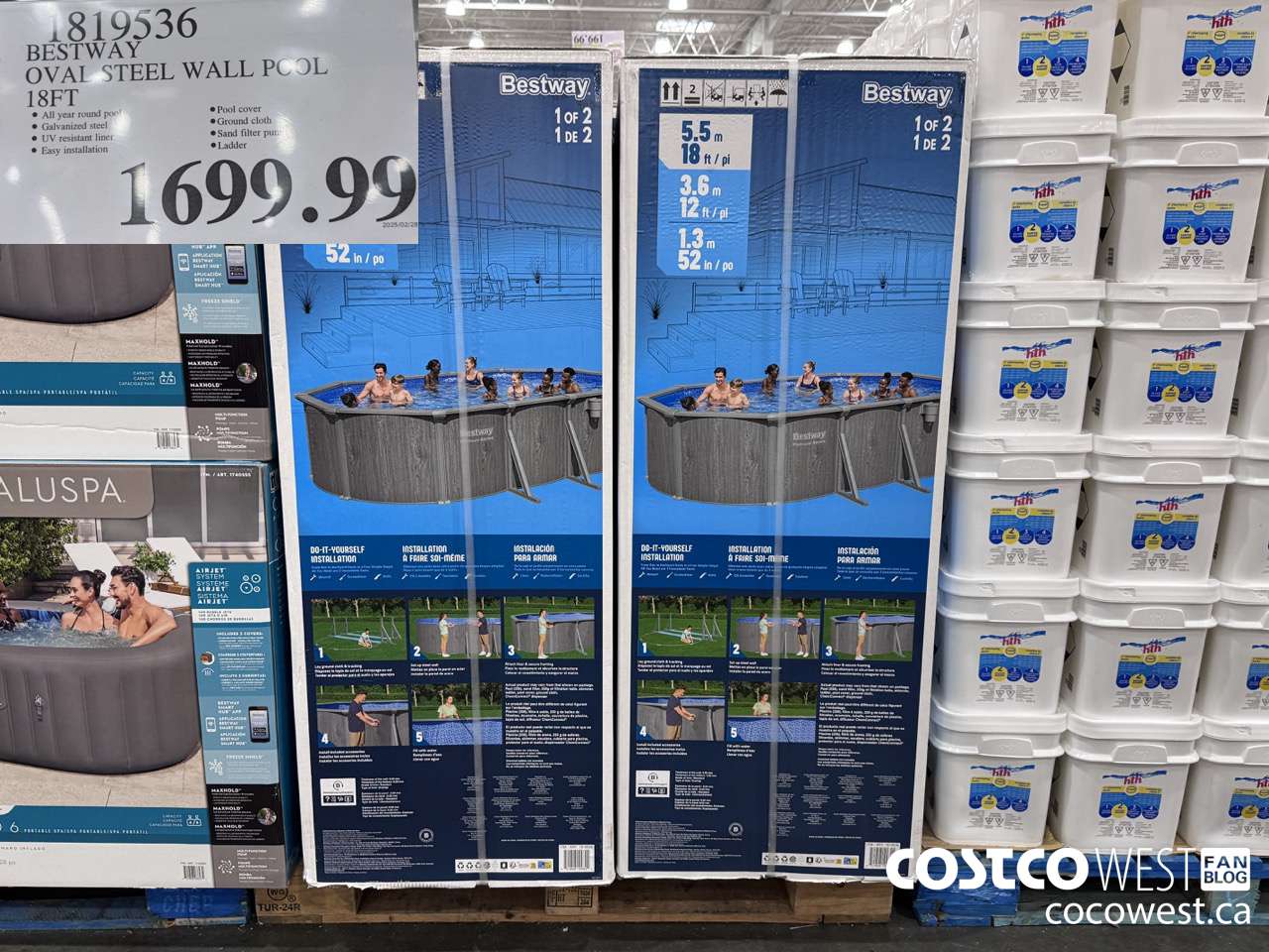 1819536 BESTWAY OVAL STEEL WALL POOL18FT $1699.99