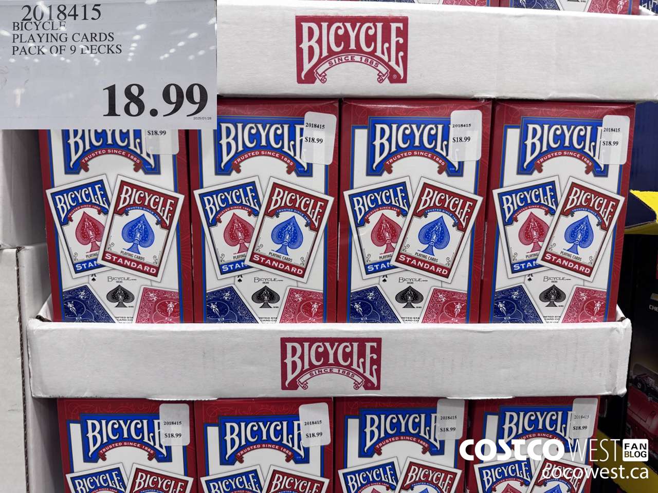 2018415 BICYCLE PLAYING CARDS PACK OF 9 DECKS $18.99